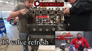 Prepping the Cummins 6BT 5.9 12 valve for Tuckers 1995 Ford F350 with new go fast parts!