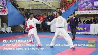 KEJURNAS INKAI 2024 | Joseph Mariano Rathzinger - Damar Arif Setiyanto | UNDER 21 KUMITE -67KG PUTRA