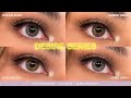 TRY ON: I-Dol URIA Desire Series - Ocean, Amber, Lime, Euro Contact Lens PH on Dark Brown Eyes