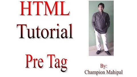 Learn HTML Tutorial 12 pre tag with example