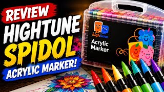 REVIEWING HIGHTUNE ACRYLIC MARKERS! FLEXIBLE TIP, WASHABLE & WORTH IT? screenshot 4