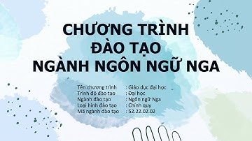CHƯƠNG TRÌNH ĐÀO TẠO 2021 | KHOA NGỮ VĂN NGA - HCMUSSH
