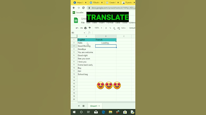 Language Translation with Spreadsheet #excel #googlesheets #short #shorts