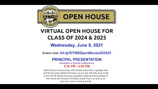 2021 SITHS Virtual Open House 2021 - Principal Presentation