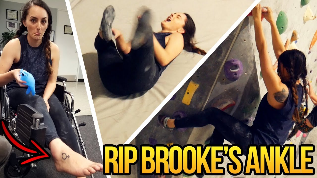 Brooke hurts her ankle! - Rock Climbing Vlog #02