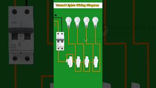 Tunnel light wiring connection kaise kare ⚡️ (3D)Animation diagram 💡#electrical #shorts #electrician