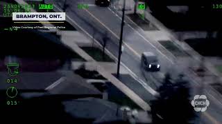 Video shows pursuit of suspects wanted in armed Brampton carjacking