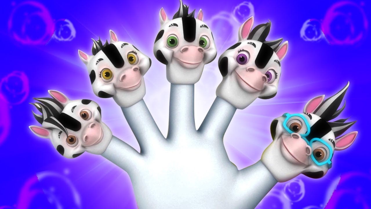 ⁣sebra finger familie | barnesanger på norsk | Nursery Rhyme | Little Treehouse | Zebra Finger Family