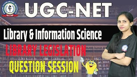QUESTION SESSION | LIBRARY LEGISLATION | LIBRARY & INFORMATION NETWORK | UGC-NET | BY NITIKA MA