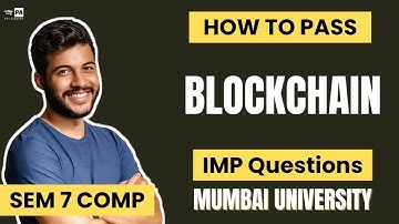 Blockchain (BKC) Important Questions | How To Pass Blockchain (BKC) | Sem 7 Computer