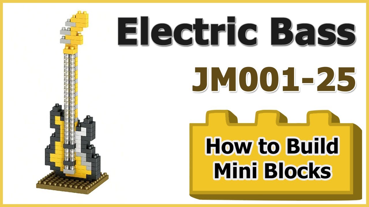 How to Build Mini Blocks Electric Bass JK-JM001-25 Review Manual ...
