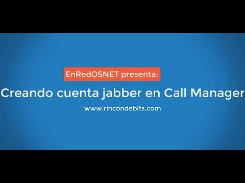 Video: ¿Cómo creo una cuenta de Jabber en Cucm?