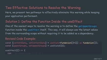 How to Fix the React Hook useEffect Missing Dependency Warning