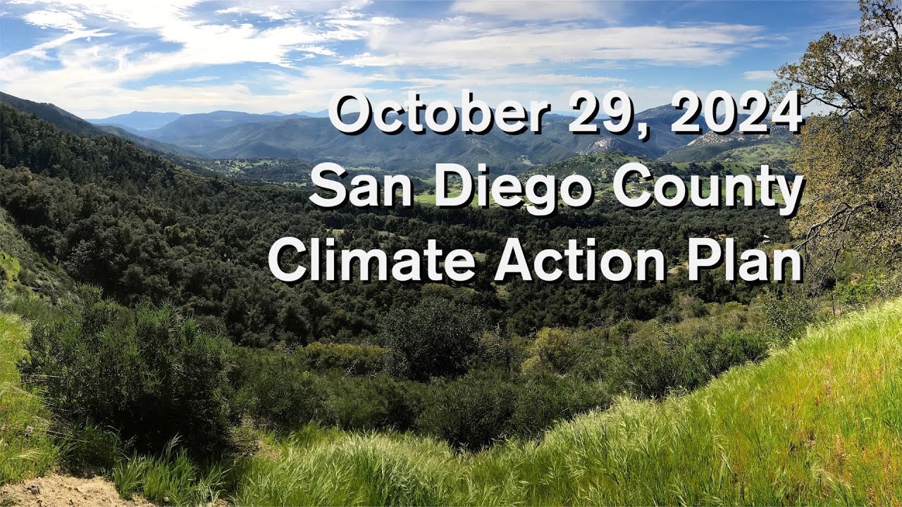 San Diego County Climate Action Plan - YouTube