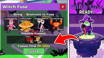 ROBLOX New Witch Fuse Machine - Crafting All New 20 Brainrots - Hallowen Update in Steal A Brainrot