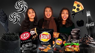 EATING ONLY BLACK COLOUR FOOD FOR 24 HOURS 🖤 CHALLENGE | PULLOTHI