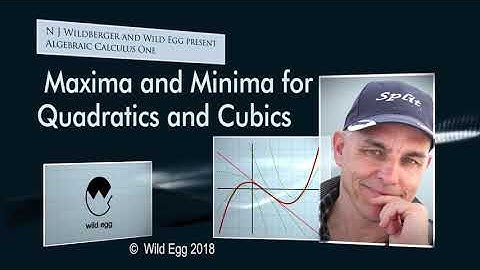 Maxima and Minima for Quadratic and Cubics | Algebraic Calculus One | Wild Egg