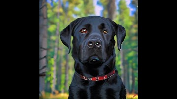 Incredible AI Generated Image of Black Labrador Retriever in Majestic Mountain Setting