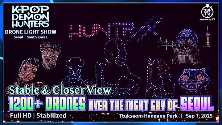 KPop Demon Hunters Drone Show in Seoul | Ttukseom Hangang Park (Sep 7, 2025) [Full HD | Closer View]