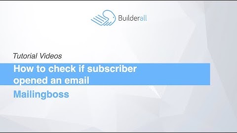 How to check if subscriber opened an email