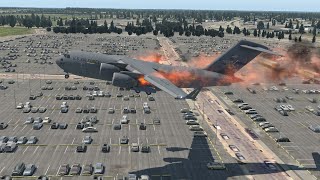 USAF C-17 Emergency Landing Due To Engine Exploded | Xplane 11