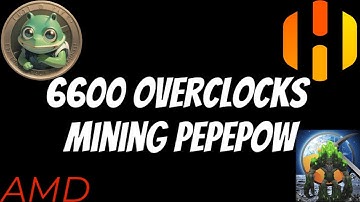 6600 overclocks for mining Pepe-pow using hiveos #gpu #asic #pc #mining #crypto #gaming #fyp #roi