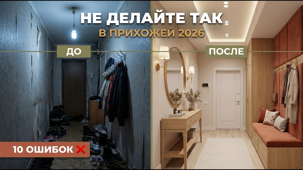 НЕ ДЕЛАЙТЕ ЭТО В ПРИХОЖЕЙ: 10 ошибок, из-за которых квартира выглядит ДЁШЕВО 😱