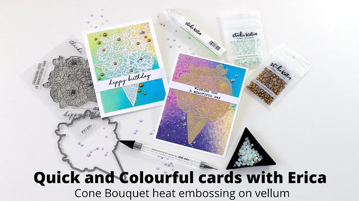 Quick Vellum Heatembossed cards with Erica | Cone ...