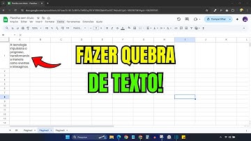 COMO QUEBRAR TEXTO NO GOOGLE PLANILHAS [PASSO A PASSO]