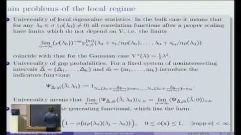 Kharkov, Universal approach to β-matrix models - Mariya Shcherbina