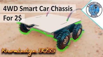 How to make 4WD Arduino smart Robot Car chassis from Toy for 2$ | Knowledge BOSS | KB