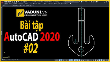 Học AutoCAD cơ bản // Bài tập luyện vẽ AutoCAD 2D cơ bản - Bài 2