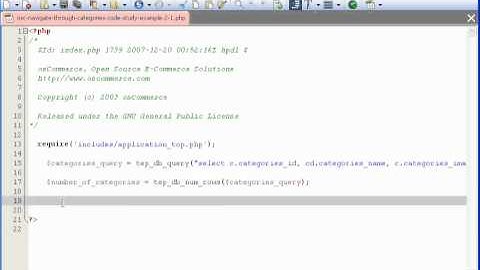 oscommerce Categories Content (Part 2) - review file structure