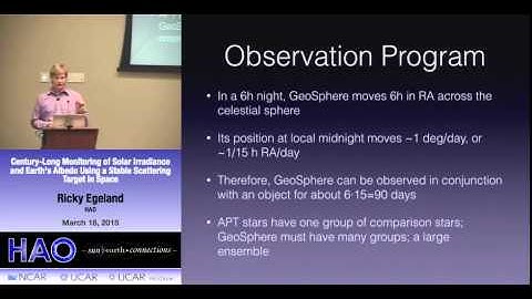 Ricky Egeland | | NCAR HAO | Century-long Monitoring of Solar Irradiance and Earth