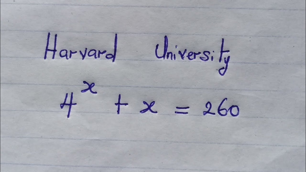 Harvard University Entrance Exam Question | Can you solve ? 