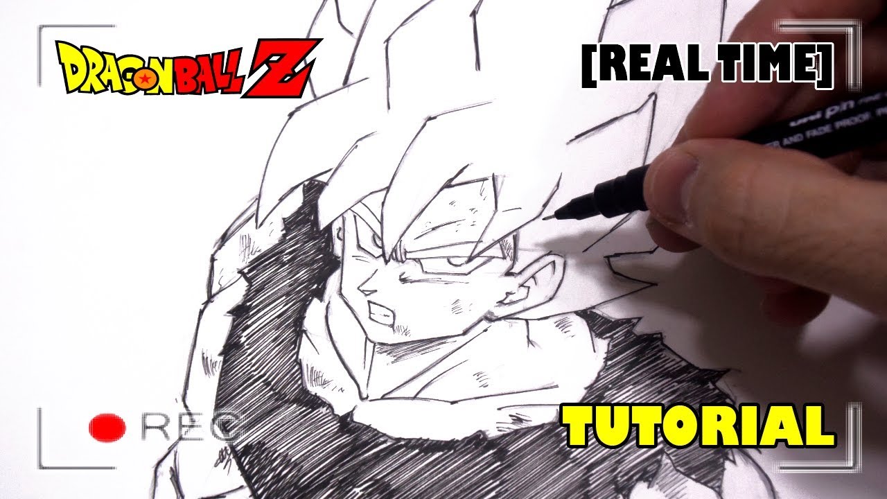 Cómo dibujar a goku de perfil (TUTORIAL) 