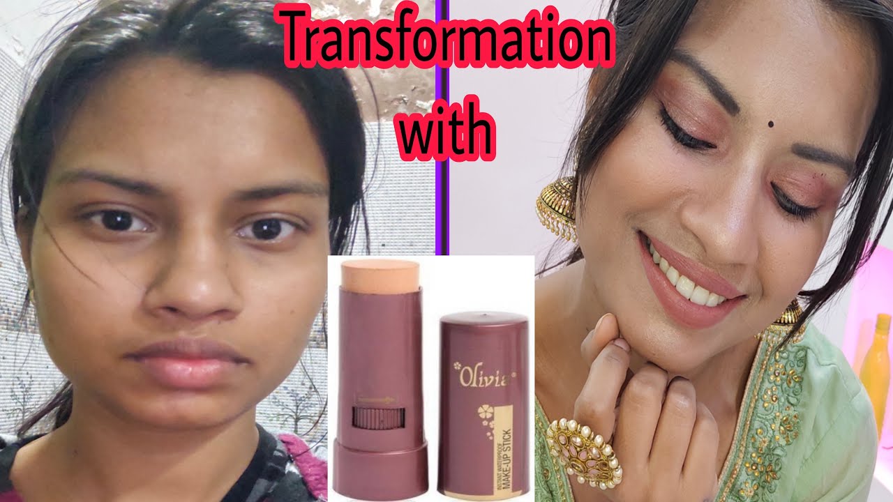 Full coverage makeup with Olivia pan stick 