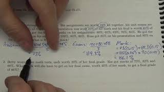 Math 30 3 Weighted Mean   Lesson