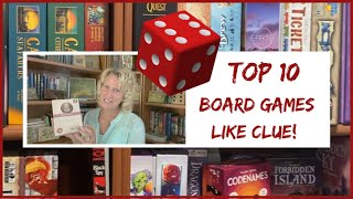 Top 10 Board Games Like Clue! #boardgames #mystery