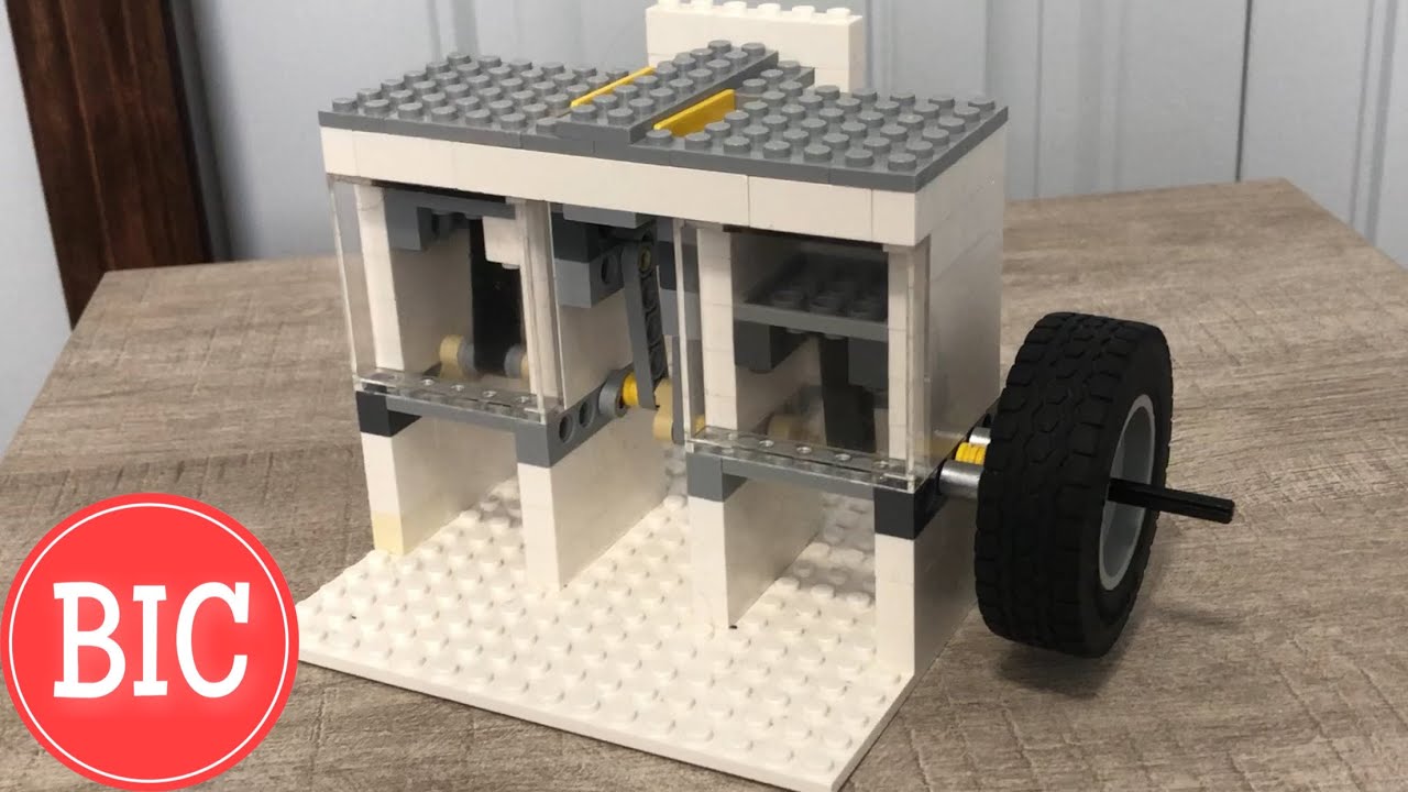 How to build a compact LEGO vacuum engine, easy to build
