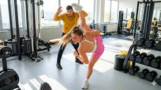 Gym Creep Picked the Wrong Girl! 😱 Insane 8K High Kick Self Defense! 🥋