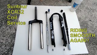 Servicing the SR Suntour XCR 32 Coil Suspension Fork