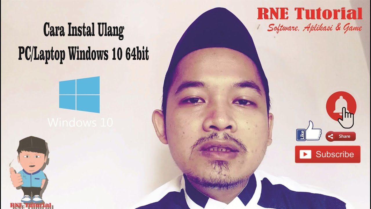 cara instal ulang windows 10 64bit 