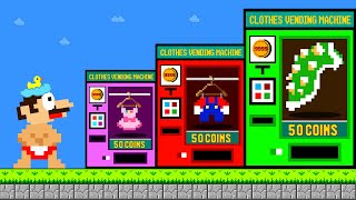 Super Mario Shoping Clothes in Vending Machine | Game Animation
