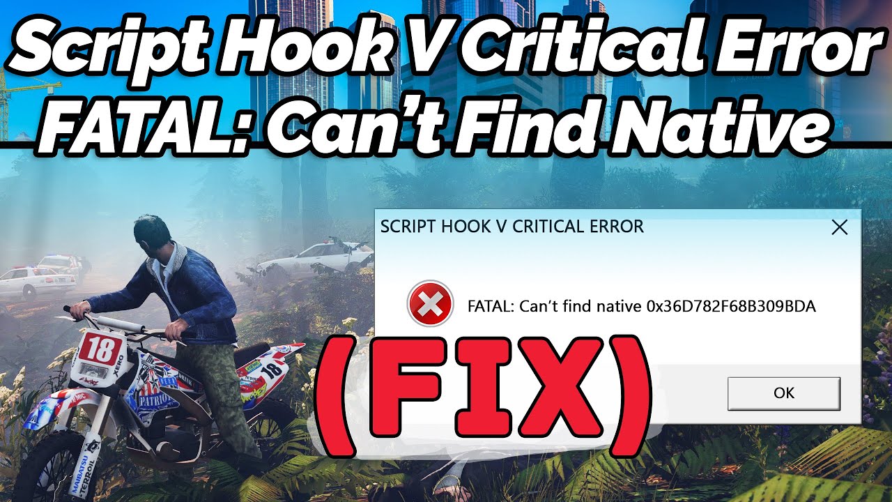 Script hook v critical error. Ошибка ГТА 5 script Hook. ГТА 5 ошибка Fatal Error. Critical Error. Ошибка Fatal can’t find native 0xf7a.