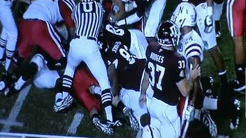 Texas A&M Player grabs Ben Cotton's nuts