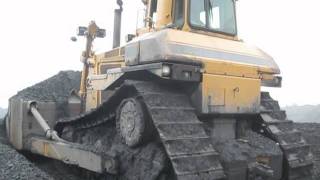 Caterpillar D9H & D9N Stockpiling Coal