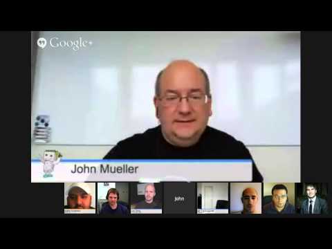 English Google Webmaster Tools office-hours hangout