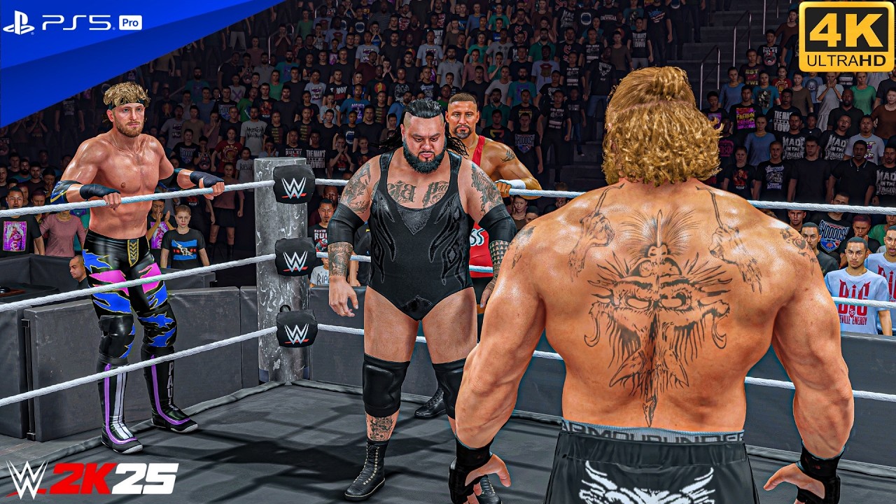 WWE 2K25 - Brock Lesnar Vs The Vision - 3 on 1 Handicap Match at Raw | PS5™ Pro [4K60]