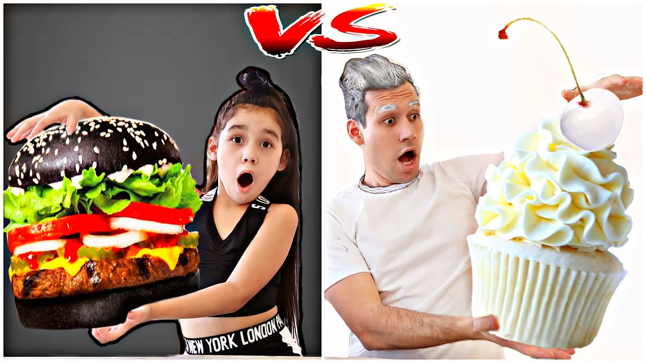 BLACK vs WHITE FOOD CHALLENGE!! Jancy Family YouTube